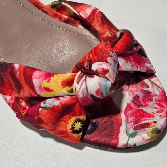 Betsey Johnson Floral Block Heel Dress Heels Women’s 6.5 Ankle Strap - Picture 10 of 11